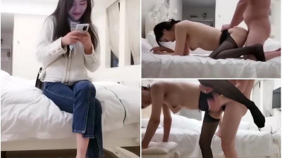  예쁜 아줌마 미녀 닭 잡아먹기 짝짝~ 늘씬한 몸매에 롱다리에 까치 검은 실크 입어 더 유혹적… (쿨걸야동,섹트야동,쇼츠야동,한국야동)